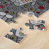 Retro Roboter Puzzle (Seite)