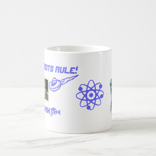 Retro Roboter-Regel-Tasse Kaffeetasse (Mittel)