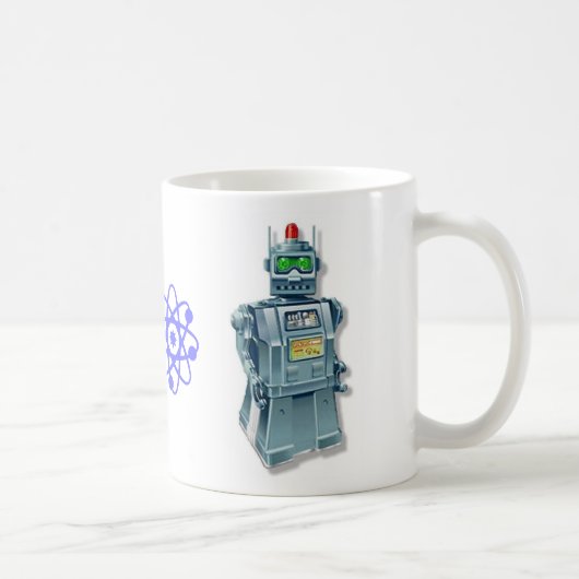 Retro Roboter-Regel-Tasse Kaffeetasse (Rechts)