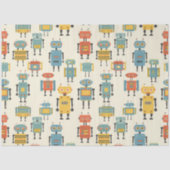 Retro-Roboter-Seidenpapier Seidenpapier (Vorderseite)