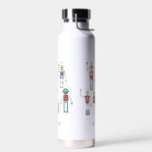 Retro-Roboter Spaß Personalized Trinkflasche (Links)