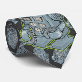 Retro Roboter-Spielzeug Krawatte (Gerollt)