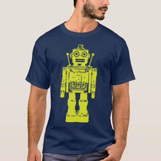 Retro-Roboter T-Shirt (Vorderseite)