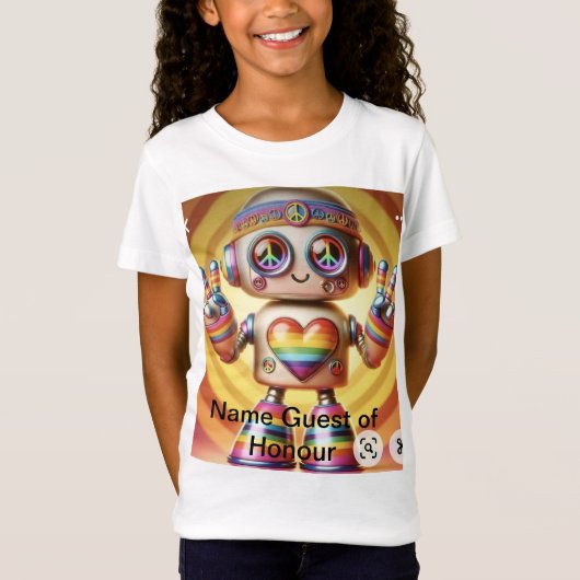 Retro-Roboter T-Shirt (Vorderseite)
