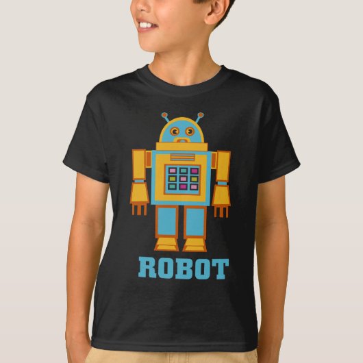 Retro Roboter T-Shirt (Vorderseite)