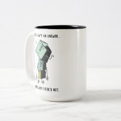 Retro-Roboter-Tasse Zweifarbige Tasse (Vorderseite Links)