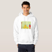 Retro-Roboter und -Autos Hoodie (Vorne ganz)