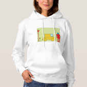 Retro-Roboter und -Autos Hoodie (Vorderseite)