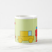 Retro-Roboter und -Autos Kaffeetasse (Mittel)
