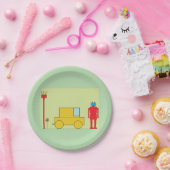 Retro-Roboter und -Autos Pappteller (Party)