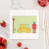 Retro-Roboter und -Autos Serviette (Beispiel)