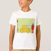 Retro-Roboter und -Autos T-Shirt (Vorderseite)