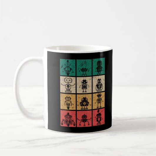 Retro Roboter Vintag Robotik Kaffeetasse (Links)