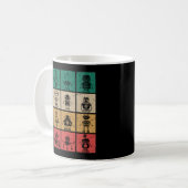 Retro-Roboter Vintage-Robotik Kaffeetasse (Vorderseite Links)