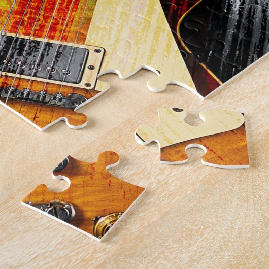 RETRO ROCK American Flag and Electric Guitar Puzzle (Seite)