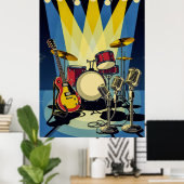 Retro Rock and Roll Concert Vintage Poster (Heimbüro)