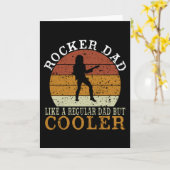 Retro Rock and Roll mit Rocker Vater ist viel Cool Karte (Gelbe Blume)