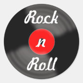 Retro Rock and Roll Vinyl Record Stickers (Vorderseite)