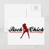 Retro Rock Chick Postkarte (Vorne/Hinten)