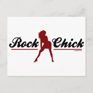 Retro Rock Chick Postkarte