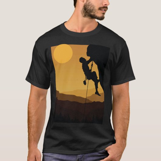 Retro Rock Climbing Bouldering 80s Mountain Rock C T-Shirt (Vorderseite)