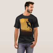 Retro Rock Climbing Bouldering 80s Mountain Rock C T-Shirt (Vorne ganz)