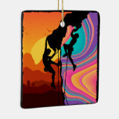 Retro Rock Climbing Bouldering Wall Climber Cerami Keramikornament (Rechts)