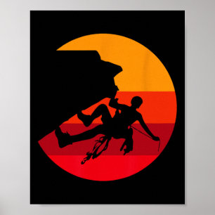 Retro Rock Climbing-Geschenk I Vintage-Kletterer M Poster