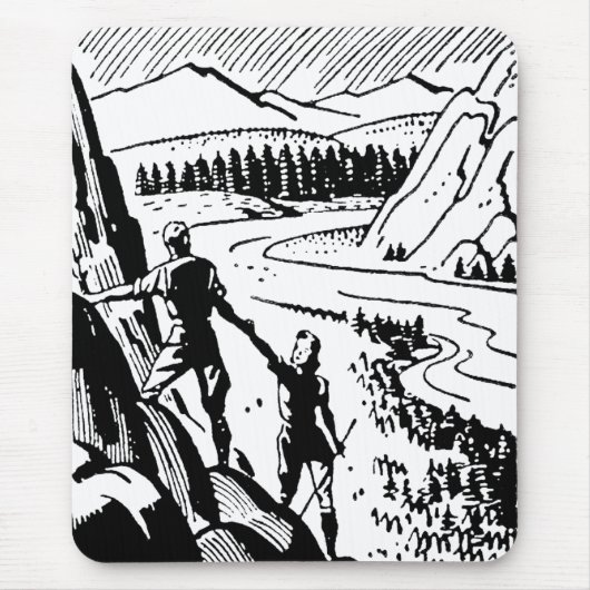 Retro Rock Climbing Mousepad (Vorne)