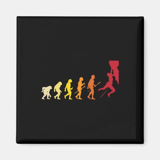 Retro Rock Climbing - Vintage Boulderer Kletterer Magnet (Vorne)
