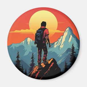 Retro Rock Climbing Vintage Kletterer Geschenk Magnet