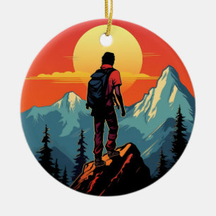 Retro Rock Climbing Vintages Climber Geschenk Keramik Ornament