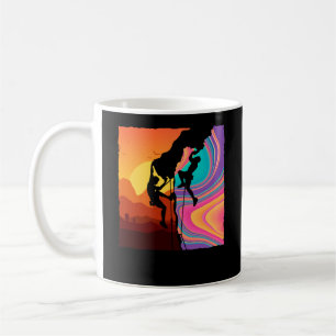 Retro Rock Climbing Wand Klettern Kaffeetasse
