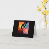 Retro Rock Climbing Wand Klettern Karte (Gelbe Blume)