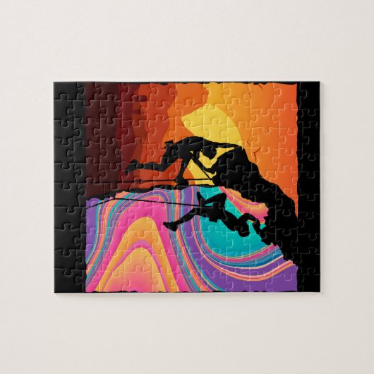 Retro Rock Climbing Wand Klettern Puzzle (Horizontal)