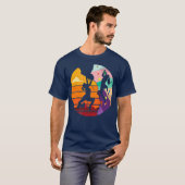 Retro Rock Climbing Wand Klettern T-Shirt (Vorne ganz)