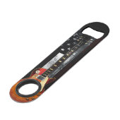 Retro Rock Electronics Flag Speed Flaschenöffner (Vorderseite Schrägansicht)