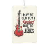 Retro Rock Gitarre Klassische Musik Nostalgie Desi Autolufterfrischer (Rückseite)