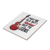 Retro Rock Gitarre Klassische Musik Nostalgie Desi Fliese (Seite)