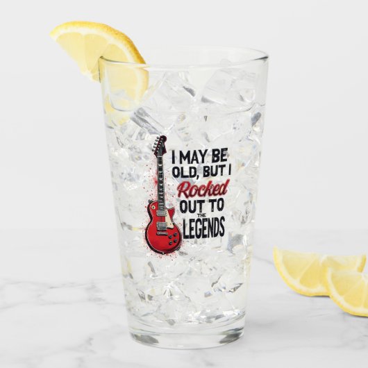 Retro Rock Gitarre Klassische Musik Nostalgie Desi Glas (Vorderseite Ice)