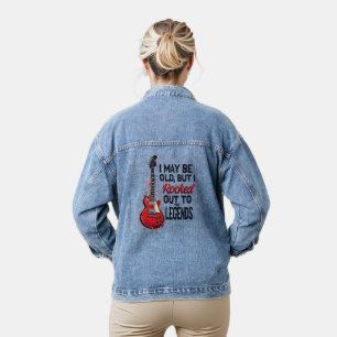 Retro Rock Gitarre Klassische Musik Nostalgie Desi Jeansjacke