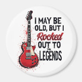 Retro Rock Gitarre Klassische Musik Nostalgie Desi Magnet (Vorne)