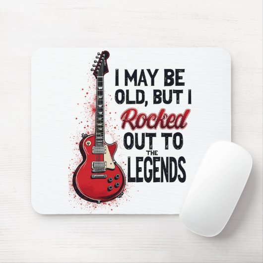 Retro Rock Gitarre Klassische Musik Nostalgie Desi Mousepad (Mit Mouse)