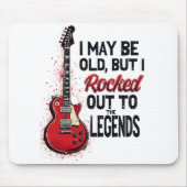 Retro Rock Gitarre Klassische Musik Nostalgie Desi Mousepad (Vorne)