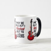 Retro Rock Gitarre Klassische Musik Nostalgie Desi Verwandlungstasse (VorderseiteRechts)