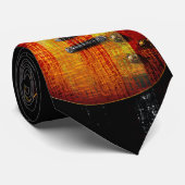 Retro Rock Guitar American Flag Krawatte (Gerollt)