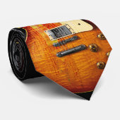 Retro Rock Industrial American Flag Guitar Neck Ti Krawatte (Gerollt)