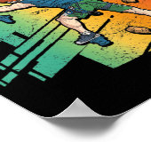 Retro Rock Klettergarten Poster (Ecke)