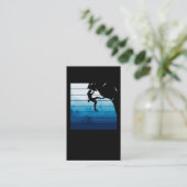 Retro Rock Klettern Berg Klettersteig Visitenkarte (Stehend Vorderseite)