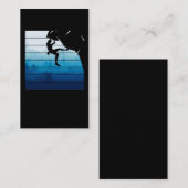 Retro Rock Klettern Berg Klettersteig Visitenkarte (Vorne/Hinten)